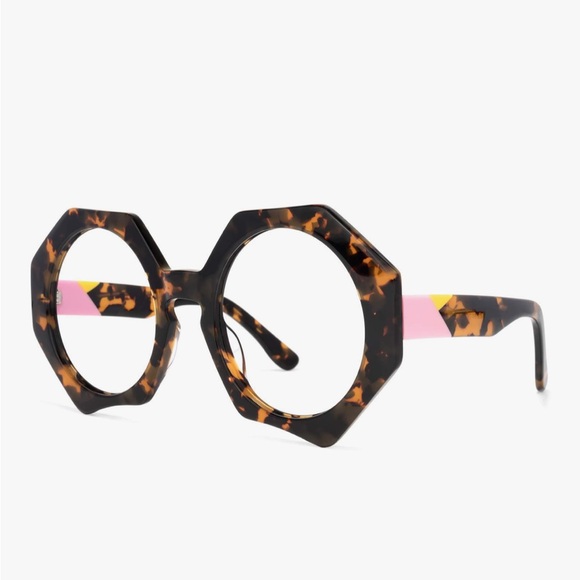 Oversized Geometric Blue Light Blocking Glasses with UV400 Protection - Picture 1 of 7